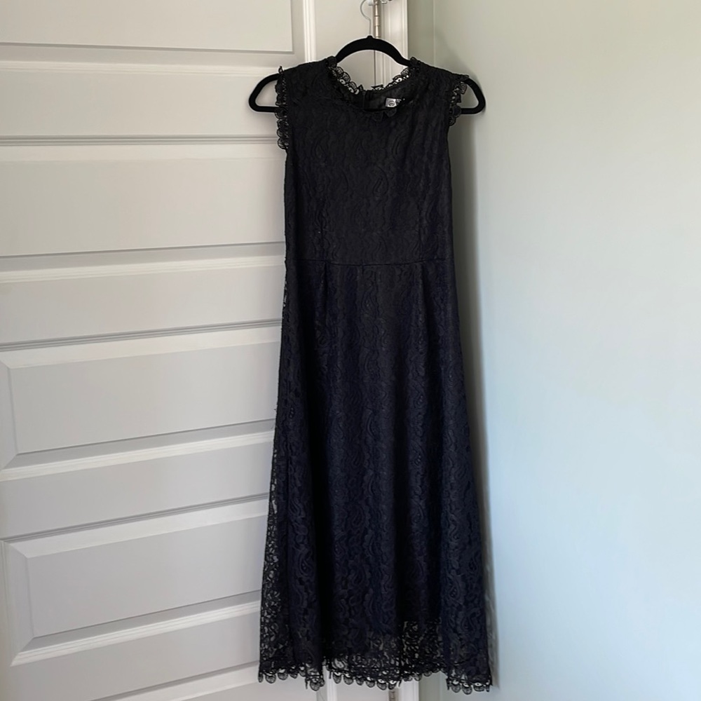 Beautiful Black Lace Overlay Dress